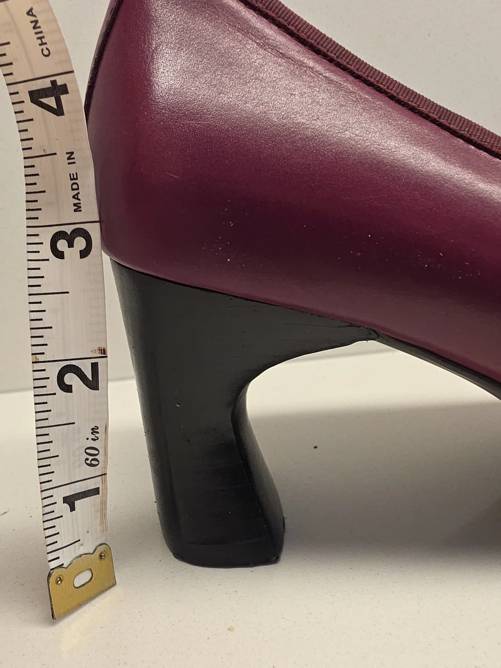 Anne Klein Plum Leather Square-Toe Pumps